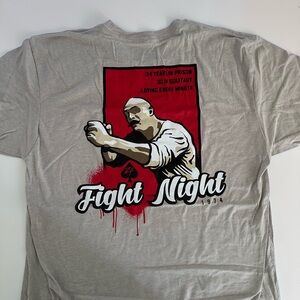 Men's Gray Fight Night Graphic Tee